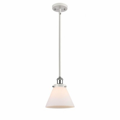 Cone - 1 Light Stem Hung Mini Pendant In Industrial Style-10 Inches Tall and 8 Inches Wide