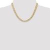 Black Bow Jewelry Men's 6.75mm 14k Yellow Gold Open Concave Curb Chain Necklace - 2 of 4