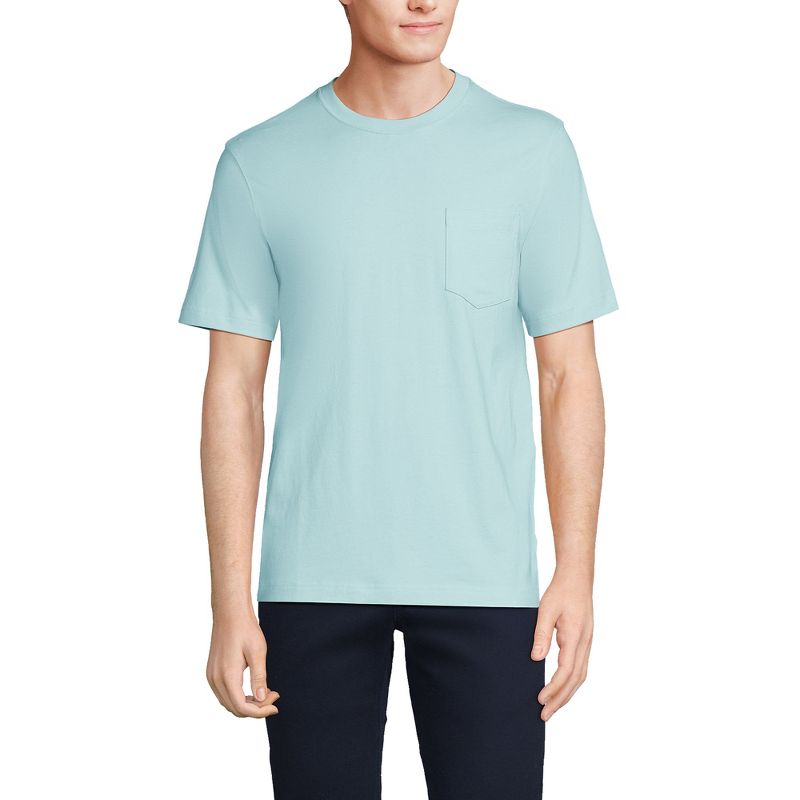 Lands' End Men's Super-T Short Sleeve T-Shirt with Pocket, 1 of 3
