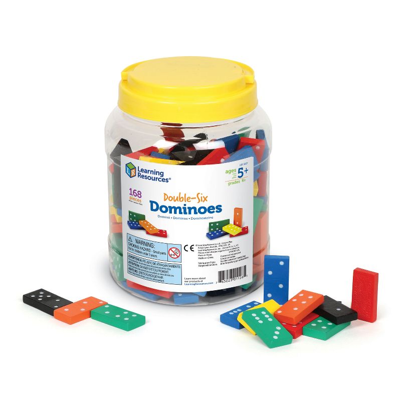 Learning Resources Double-Six Dominoes In Bucket, Ages 5+, 1 of 6
