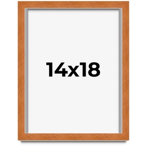 PosterPalooza | Modernist Brown Picture Frame - UV Acrylic, Foam Board Backing, Hanging Hardware - 1 of 4