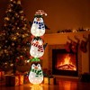 Costway Lighted Penguins Decoration Set of 3 with 156 Warm White Lights Cute Hats & Scarves - 4 of 4