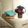 9" Artificial Red, White and Blue Floral Bundle in Branch Twig Base - National Tree Company - 2 of 3
