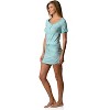 Casual Nights Women's Short Sleeve Striped Henley Nightie Shirt - 2 of 4