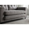 3-Seater Velvet Linen Convertible Sofa with Pull-Out Bed & Side Storage - 3 of 4