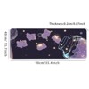 2pc Large Gaming Mousepad Starry Glass Bear Design Anti-Slip Natural Rubber HD Keyboard Pad Desk Mat for Office and Home Use - 3 of 4