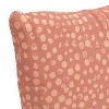 18"x18" Aussie Dot Square Throw Pillow Blush - Skyline Furniture: Cotton Fabric, Indoor Decorative Cushion with Zipper - 3 of 4