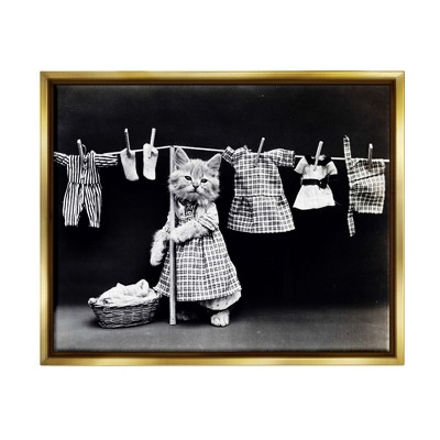 Stupell Industries Kitten Does The Laundry