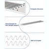 24" x 12" Stainless Steel Wall Shelves with 10 Hooks, Metal Slat Floating Shelf Wall Mount with Triangular Structure for Kitchen Restaurant Garage - 4 of 4
