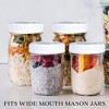 Cornucopia Brands Wide Mouth Plastic Mason Jar Lids w/ Silicone Seal Rings, 24pk Deluxe Set - 4 of 4