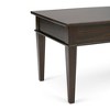 44" Solid Pine Coffee Table with Storage, Handcrafted Design, Ideal for Living Room or Family Room - 2 of 4