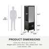 Kumasinova Black Tall Wardrobe Closet,Storage Aacrmoire with Mirror,3 Versatile Shelves,Discreet Clothing Bar,Wardrobe for Bedroom Small Closets - 3 of 4