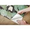 RoomMates Lily Pads Peel & Stick Wallpaper Black/Green: Removable, Self-Adhesive, Modern Floral, Temporary Decor - 3 of 4