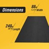 AutoFloorGuard AFG8020 20 Foot x 7.3 Foot Golf Cart Large Size Garage Carpet Containment Mat with Stay-Put Corners and Anti-Slip Backing, Black - 2 of 4