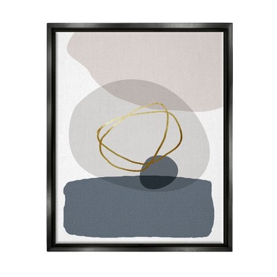 Stupell Industries Modern Contemporary Abstract Rock Shapes Glam Detail