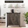 Small Sideboard Buffet Cabinet with Adjustable Shelves and 2 Doors Accent Entryway Console Cupboard - 2 of 4