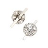 Unique Bargains Round Floral Pin Back Shoe Accessories Silver Tone 2 Pcs - 4 of 4