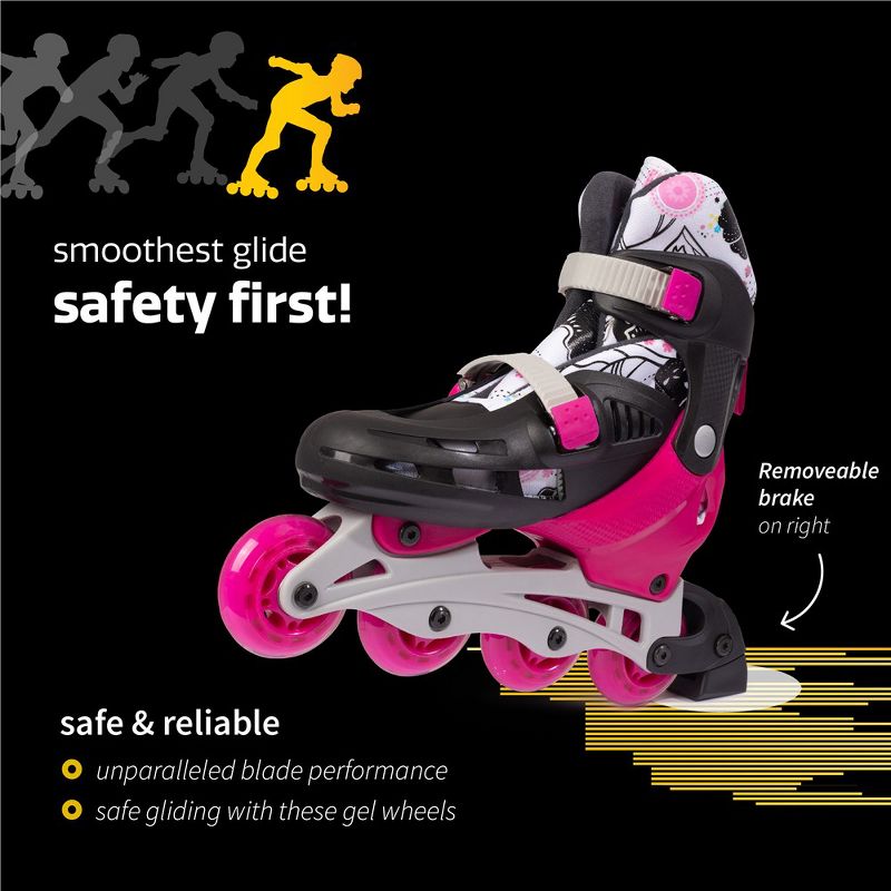 New Bounce Roller Skates for Kids, 4 Wheel Inline Roller blades, Adjustable, 4 of 7