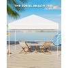 10x10 Pop Up Canopy Tent with 4 Sandbags & Carrying Bag Outdoor Canopy Tent with 3 Adjustable Heights - 3 of 4