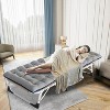 Heavy Duty Tanning Chair, Outdoor 5-Position Folding Chaise Lounge Chair with 2 Sided Mattress - 4 of 4