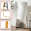 MAYEERTY Aluminum Full-Length Mirror 64x21in, Gold, Rounded Corner, Tempered Glass, With Stand - 4 of 4