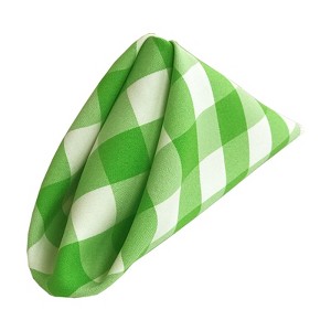 Slickblue Gingham Checkered Napkins 18"x18", Reversible, Yarn-Dyed Polyester, 9 Color Options – Pack of 4 or 10 - 1 of 4