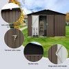 Coolbibila-10Ftx12Ft Storage Sheds, Tool Sheds With Sturdy Aluminum Frames, Metal Sheds With Durable Vents And Customizable Door - 3 of 4