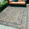 5' X 8' Ivory And Yellow Oriental Distressed Area Rug - 2 of 4
