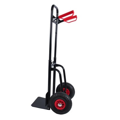 Hand Truck Dolly 2 Wheel Dolly Cart And 4 Wheel Push Cart With Swivel Wheels 330 LBS Capacity Heavy-Duty Luggage Trolley Cart For Moving Warehouse