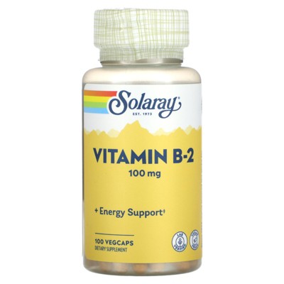 Solaray Vitamin B-2, 100 mg, 100 VegCaps