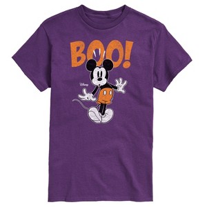 Men's - Disney - Mickey Scared Boo Short Sleeve Graphic T-Shirt - 1 of 4