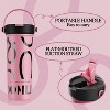 20 oz Spill Proof Tumbler with Top Handle, Straw & Tea Strainer - 6-Layer Insulated Cup-Pink - 3 of 4