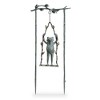 SPI Home Daredevil Frog on Swing Garden Stake – 42" Tall Whimsical Metal Outdoor Sculpture, Playful Hanging Frog Yard Art - 2 of 3