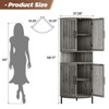 68 Inch Tall Corner Cabinet, Corner Pantry with Adjustable Storage Shelves - 2 of 4