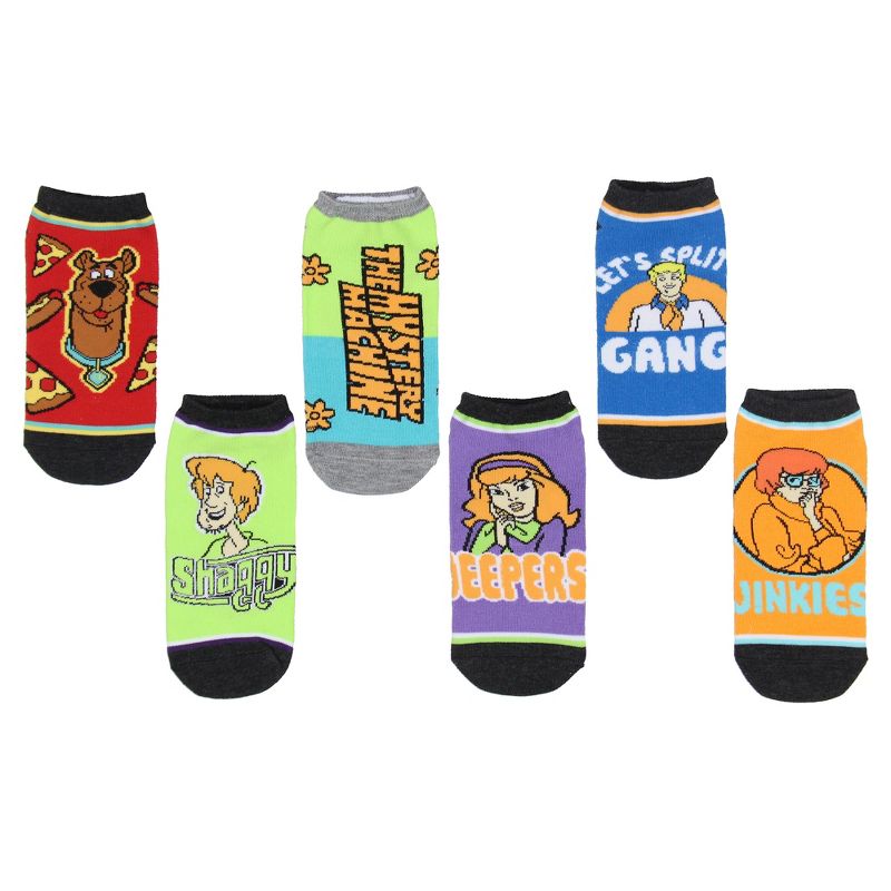 Scooby-Doo Adult Shaggy Mystery Machine Low Cut No Show Mix And Match Ankle Socks Multicoloured, 3 of 5