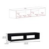 INFURNIC TV Stands and Consoles Floating TV Stand with Open Shelves and Cable Management for Modern Living Room, Black, 12.6"*47.7"*10" - 2 of 4