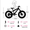 NAYSAYE Bicycle 20 Inch Fat Tire Mountain Bike 7 Speed with Dual Disc Brakes for Teens and Adults, Blue, 51.18"*9.84"*27.17" - 4 of 4