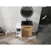 Vynxaria 36 in. Single Freestanding White Oak Plywood Bath Vanity with Black Ceramic Counter KD-PACKING Ready to Assemble - 3 of 4