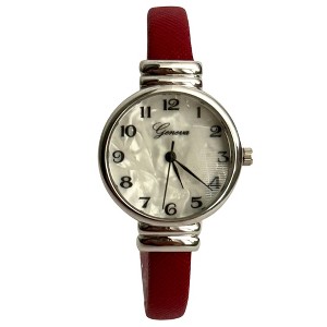 Olivia Pratt Faux Leather Thin Bangle Women Watch - 1 of 3