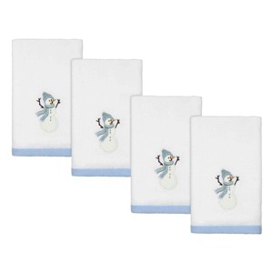 Avanti Linens Frosty Friends 4-Pack Fingertip Towel Set - 1 of 3