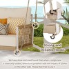 Okak 2-Person Patio Swing Bench with Cushions&Chains,Large Rattan Hammock Swing Sofa for Courtyard,Garden&Poolside,650LBS Capacity - 4 of 4