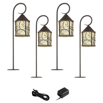 John Timberland Casa Seville Dark Walnut 6-Piece LED Path Light Set