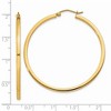 Black Bow Jewelry 2mm, 14k Yellow Gold Square Tube Round Hoop Earrings, 45mm (1 3/4 In) - 4 of 4