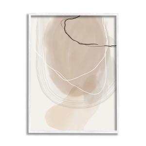 Stupell Modern Abstract Brown Tan Design Framed Giclee - 1 of 4