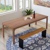Lirago Rectangle Office Dining Table 78.7" Large Desktop Sturdy MDF Board Heavy Duty Iron Pipe Legs Industrial Style Brown - 2 of 4