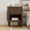 Gulches Mid-Century Nightstand - Splayed Leg Design with Drawer & Shelf - 3 of 4