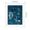 Kate and Laurel Framed Art School of Humpback Whales in the Blue Ocean by Michael Schauer, 35x43, Oliver White Narrow - 2 of 4