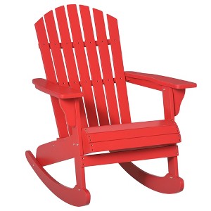 Aghana Digitals HDPE Adirondack Rocker: Weatherproof Outdoor Chair with Curved Back, Wide Arms & - 1 of 4