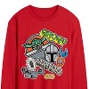 Men's - Star Wars - The Mandalorian Mando Grogu Stickers Long Sleeve Graphic T-Shirt - 2 of 3