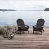 ARDEN Oceantex Outdoor Plush Modern Tufted Adirondack Cushion, 2 Pack, 20 x 18, Water Repellent, Fade Resistant 20 x 18, Ink Charcoal Black - 2 of 4